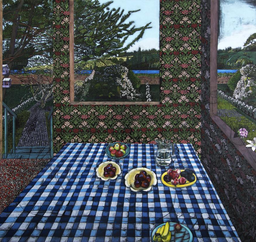 Jesper Christiansen: Paradismaleri #XXIII (John Henry Dearle Rose & Lily), 2015/16. Trapholt 