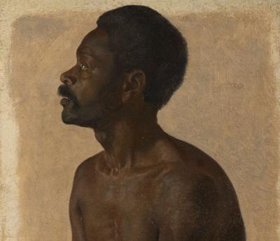 Lorenz Frølich. En afrikaner i profil ca. 1852 
