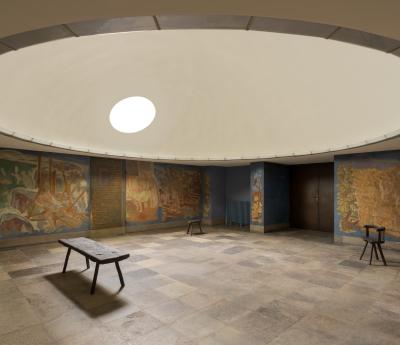 Søndermarken Krematorium. Afskedsrummet. Foto: David Stjernholm