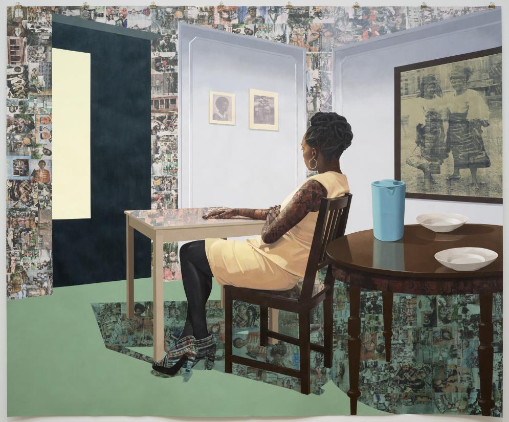 Njideka Akunyili Crosby. In the Lavender Room, 2019