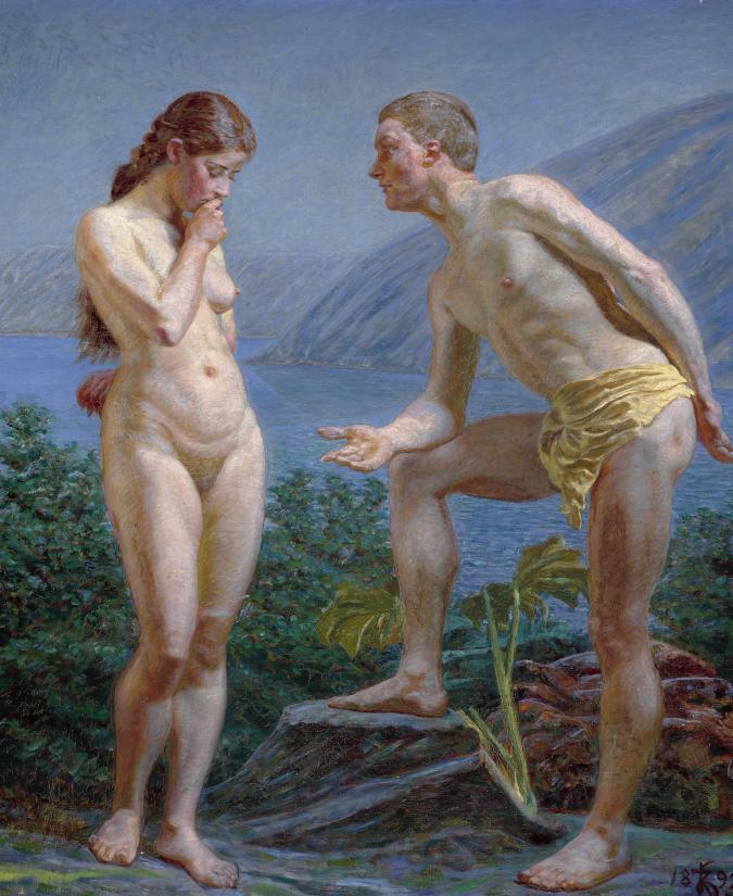 Kristian Zahrtmann. Adam og Eva, 1892