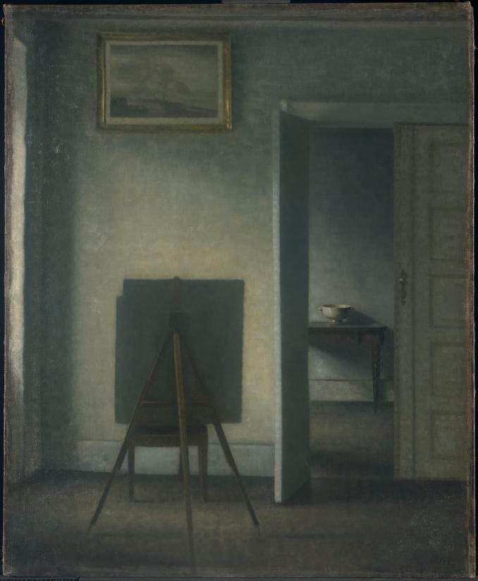 Hammershøi, Interiør med kunstnerens staffeli (SMK)
