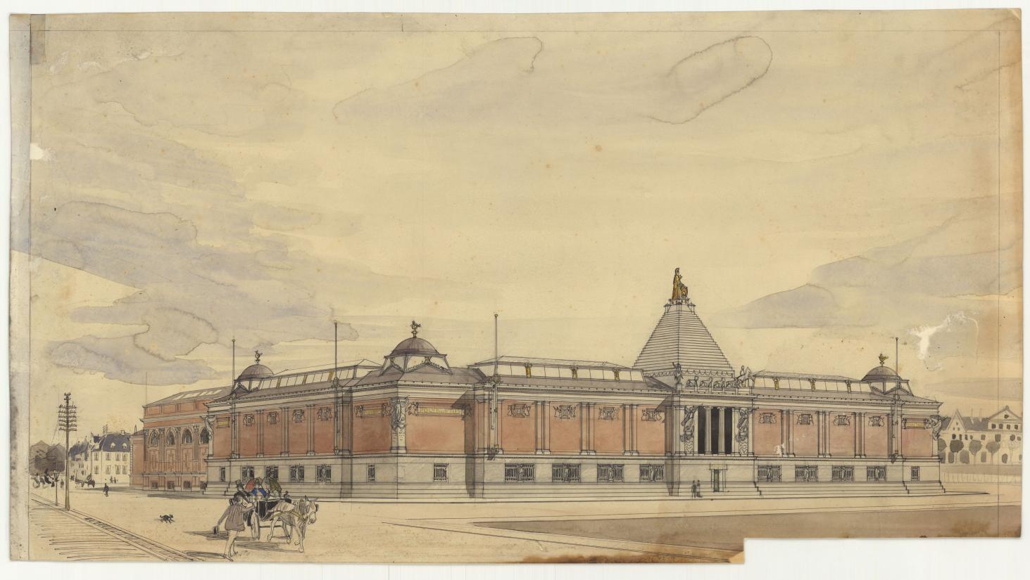 Facade, Glyptoteket, tegning