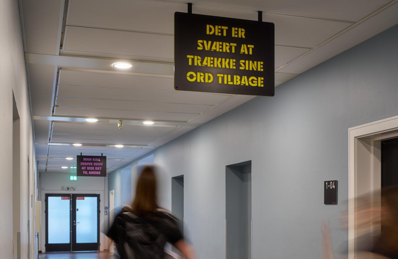 Lise Harlev. De ord man bruger. Gefion Gymnasium. Foto af Anders Sune Berg