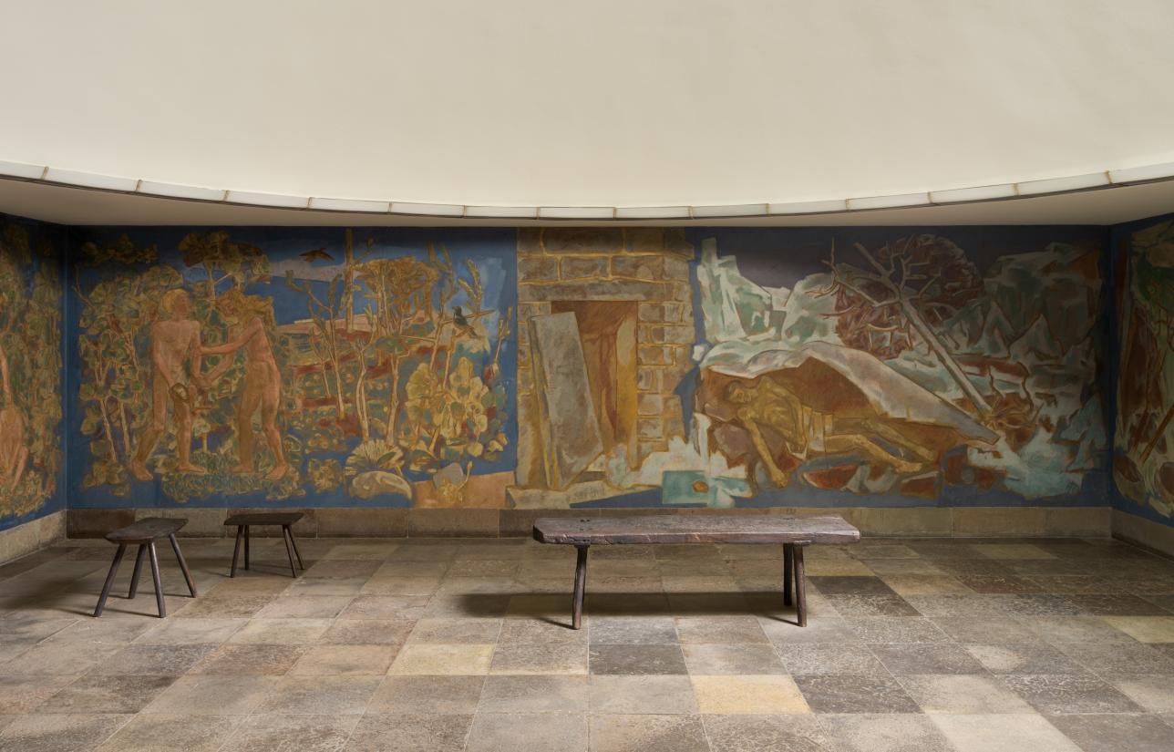 Søndermarken Krematorium. Afskedsrummet. Foto: David Stjernholm